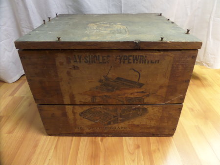 A Chicago typewriter for parts Fay Sholes Typewriter Shipping Crate