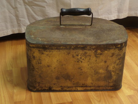 Original Tin Cover with handle for National typewriter of 1889.