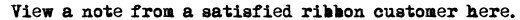 A link to a letter form a satisfied ribbon customer.